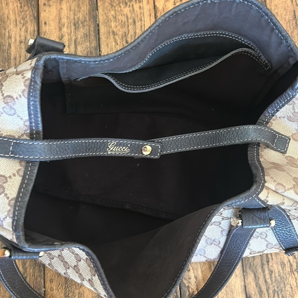 Authentic Gucci medium, Abbey coated canvas, shoulder bag, beige - Picture 8 of 12